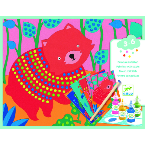 Jucarii copii 2-3 ani - Atelier creativ cu buline Djeco, Pointillisme, 2-3 ani +