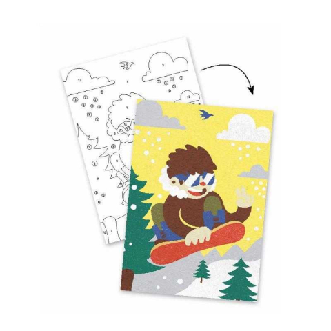Atelier creativ cu nisip, Sporturi cu placa, Djeco, 2-3 ani + [2]