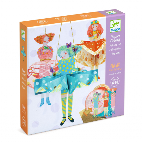 Jucarii copii 8-9 ani - Atelier creativ Rochii din hartie, Djeco, 6-10 ani