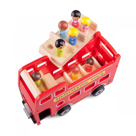 Autobuz turistic cu 9 figurine, New Classic Toys, 2-3 ani + [3]