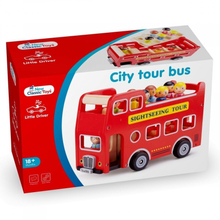 Autobuz turistic cu 9 figurine, New Classic Toys, 2-3 ani + [4]