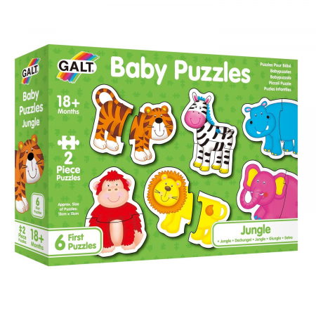 Baby Puzzle: Animale din jungla (2 piese), Galt, 1-2 ani + [2]