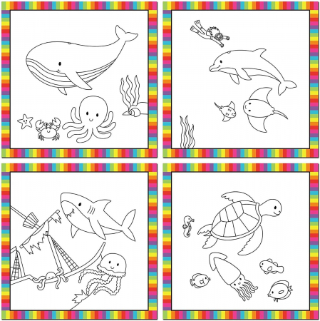 Baby Water Magic: Carte de colorat In ocean, Galt, 1-2 ani + [4]