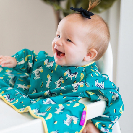 Baveta cu maneci si ventuze - Zebre vesele [2]