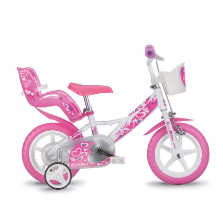 Jucarii copii 4-5 ani - Bicicleta copii 12'' RLN - Inimioare
