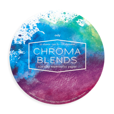 Gradinita si scoala - Bloc desen circular Watercolor Chroma Blends
