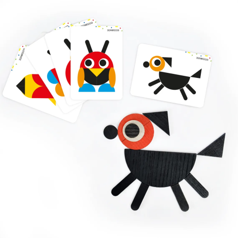 Blocuri geometrice din lemn, 30 piese [1]