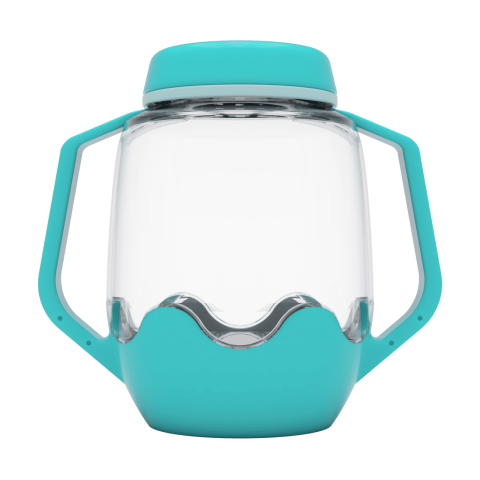 Jucarii si jocuri copii - Borcan pentru joaca senzoriala, albastru