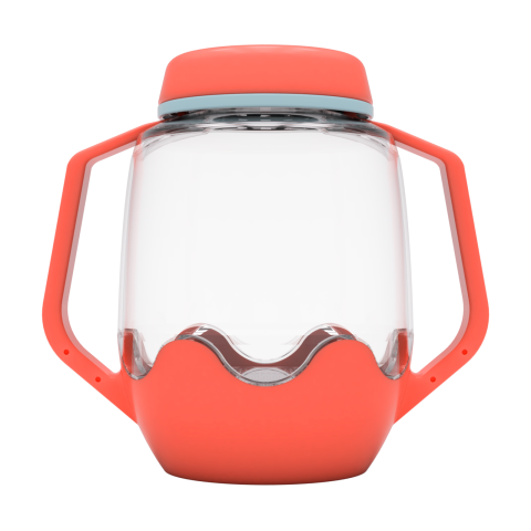 Jucarii si jocuri copii - Borcan pentru joaca senzoriala, roz corai