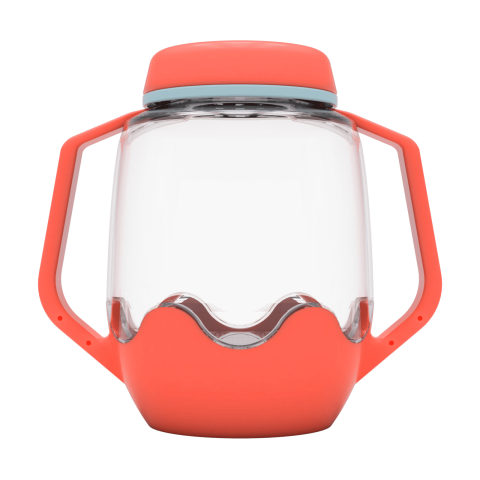 Jucarii si jocuri copii - Borcan pentru joaca senzoriala, roz corai