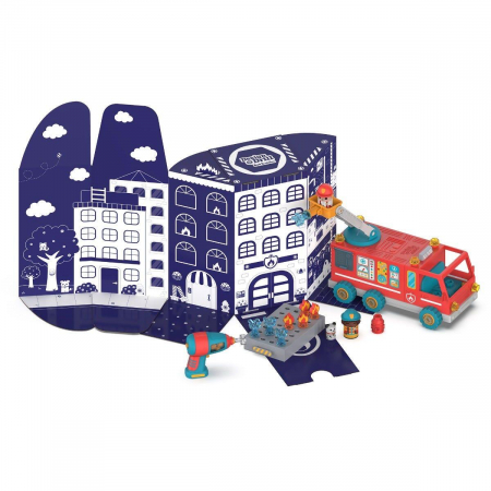 Bormasina magica, jucarie de indemanare Camionul pompierilor, Educational Insights, 2-3 ani + [4]