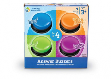 Buzzers (cu sunete pentru raspuns) - set 4 buc, Learning Resources, 2-3 ani + [1]
