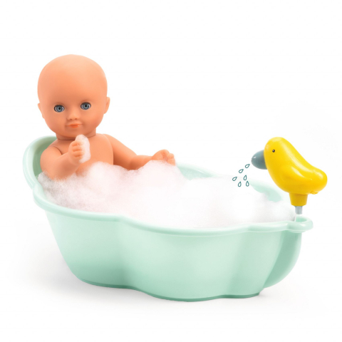 Jucarii copii 1-2 ani - Cadita de baie pentru papusi, colectia Pomea Djeco, 18 luni+