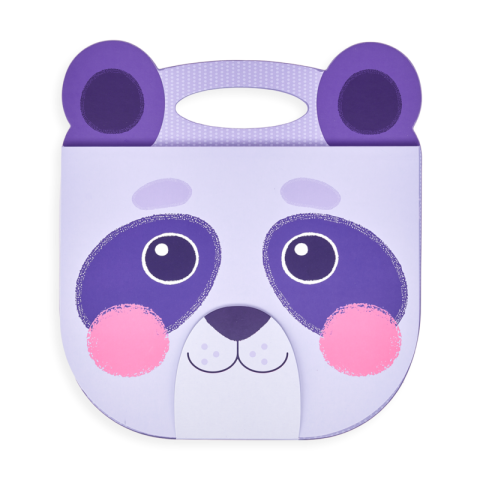 Gradinita si scoala - Caiet desen portabil - Panda mov