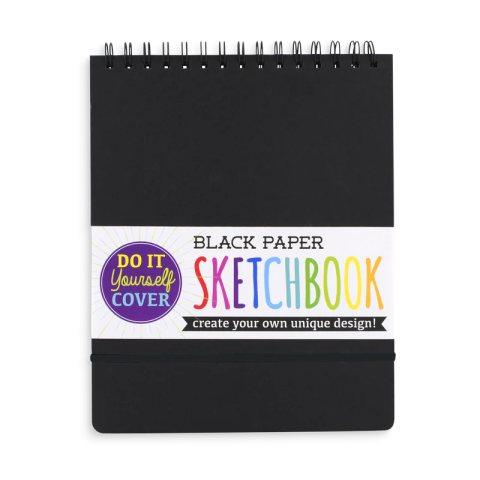 Gradinita si scoala - Caiet schite A4 hartie neagra, 75 file, 110 gr mp , coperta DIY