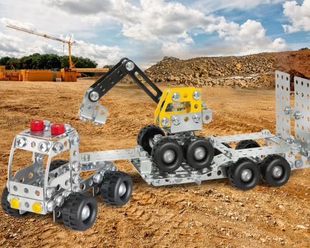 Camion cu remorca si excavator, Eitech, 8-9 ani + [5]