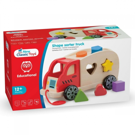 Camion Shape Sorter cu 6 forme, New Classic Toys, 2-3 ani + [4]