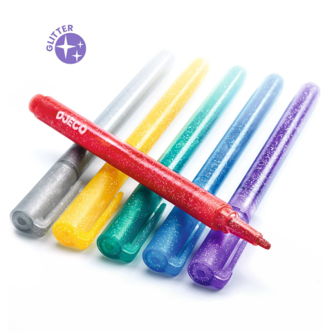 Carioca (marker) cu sclipici Djeco, 6-7 ani + [1]
