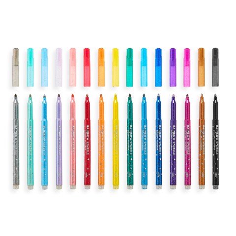 Carioci cu sclipici Rainbow Sparkle, set de 15 culori [1]