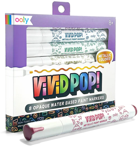 Carioci cu vopsea Vivid Pop! - set de 8, metalic [1]