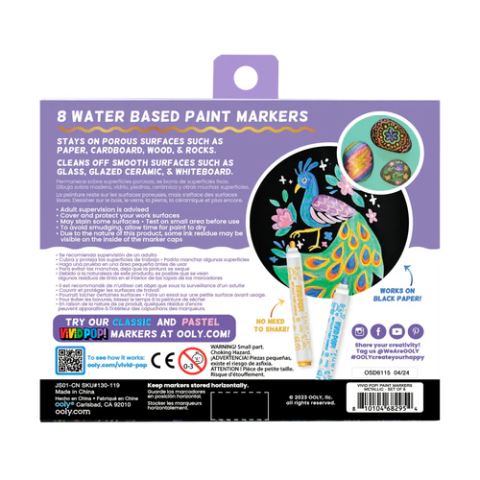 Carioci cu vopsea Vivid Pop! - set de 8, metalic [6]