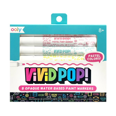 Gradinita si scoala - Carioci cu vopsea Vivid Pop! - set de 8, pastel