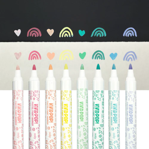 Carioci cu vopsea Vivid Pop! - set de 8, pastel [4]
