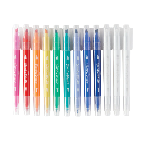 Carioci duble cu stampile Stamp-A-Doodle - set de 9 culori si 3 care schimba culoarea [4]