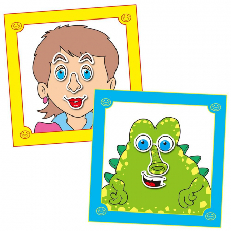 Carte cu abtibilduri Funny Faces, Galt, 2-3 ani + [1]
