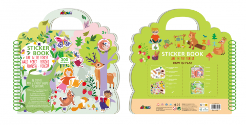 Carte cu abtibilduri repozitionabilesi scene pop-up - Viata in Padure [2]