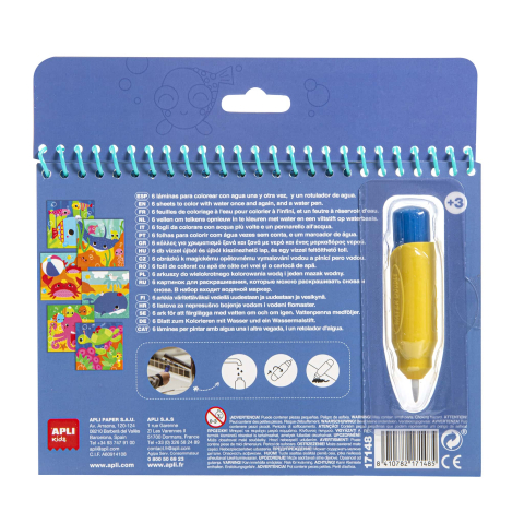 Carte de colorat Aqua FUN Magic Animale Marine- include Magic Pen [1]
