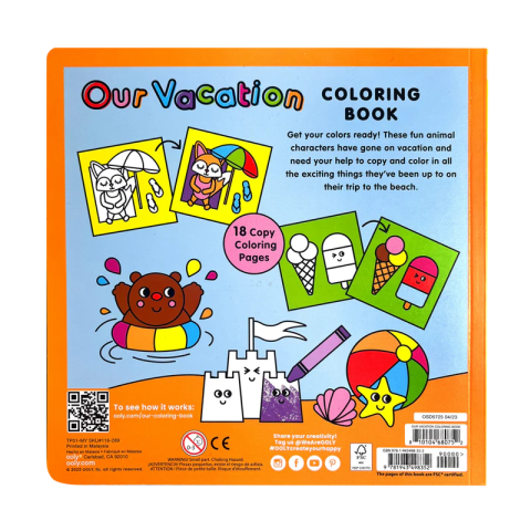 Carte de colorat cu contur reliefat - Our Vacation [3]