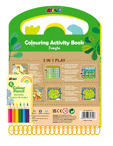 Carte portabila cu activitati de colorat - Jungla [5]