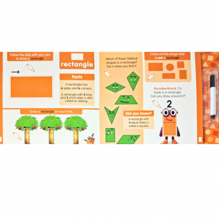 Carticica Scriu si sterg  Numberblocks - Forme geometrice [2]