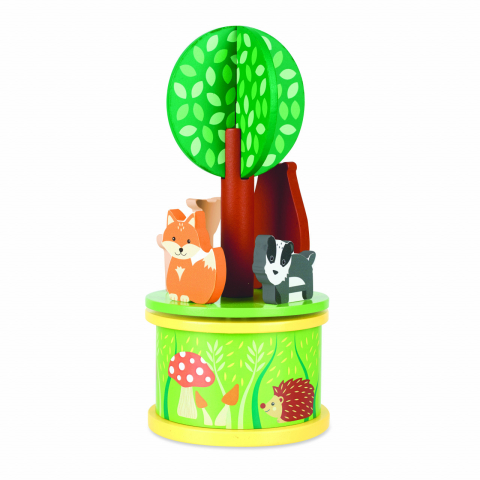 Carusel muzical cu animale de padure, Orange Tree Toys, 0 luni+ [1]