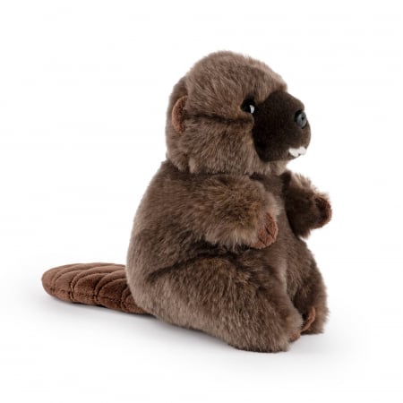 Jucarii baieti - Castorin sezut 16 cm  - Jucarie de plus Living Nature