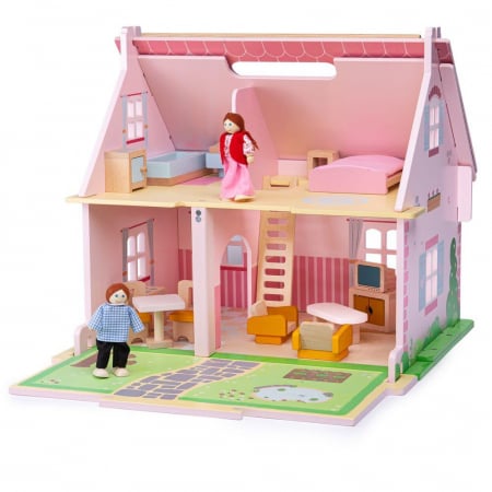 Casuta din lemn pentru papusi - Flowers, BIGJIGS Toys, 2-3 ani + [1]