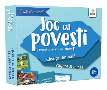 Carti educative - Casuta din oala • Vulpea si barza - carduri pentru invatarea citirii