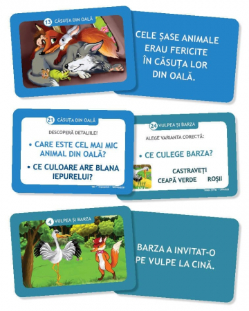 Casuta din oala • Vulpea si barza - carduri pentru invatarea citirii [2]