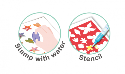 Cea mai mare Carte de pictat cu apa, sabloane, stampile si jocuri, portabila - Basme [3]