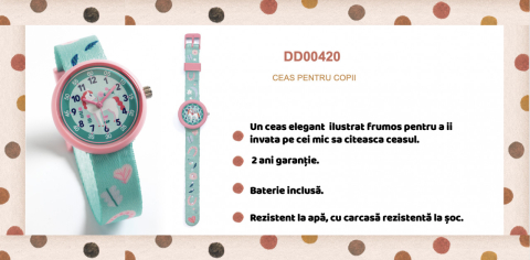 Ceas de mana Djeco, Pasiune pentru Cai, 6-7 ani + [4]
