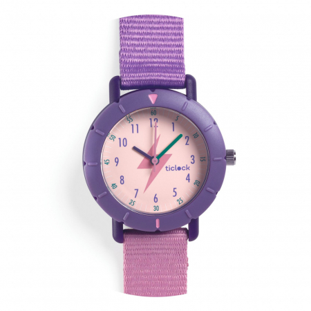 Vârsta - Ceas de mana Purple Flash, Djeco, 6 ani+