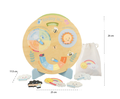Jucarii copii 2-3 ani - Ceas meteo, Orange Tree Toys