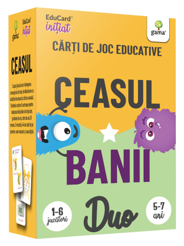 Gradinita si scoala/Jocuri si jucarii educative - Ceasul - Banii/Pachete Duo EduCard
