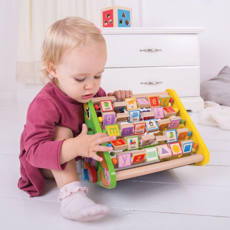 Centru de activitati - litere si imagini in engleza, BIGJIGS Toys, 1-2 ani + [10]