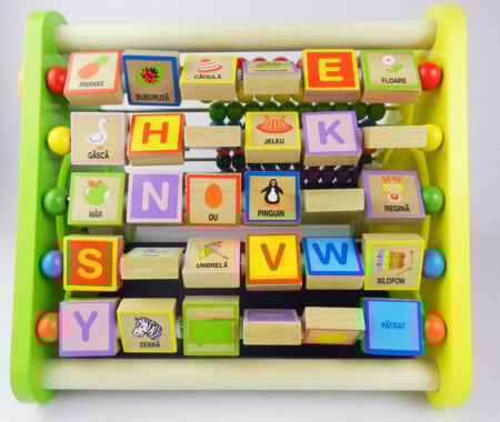 Centru de activitati - litere si imagini in romana, BIGJIGS Toys, 1-2 ani + [2]