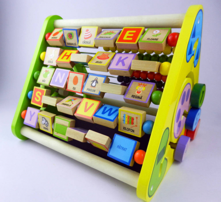 Centre de activitati - Centru de activitati - litere si imagini in romana, BIGJIGS Toys, 1-2 ani +