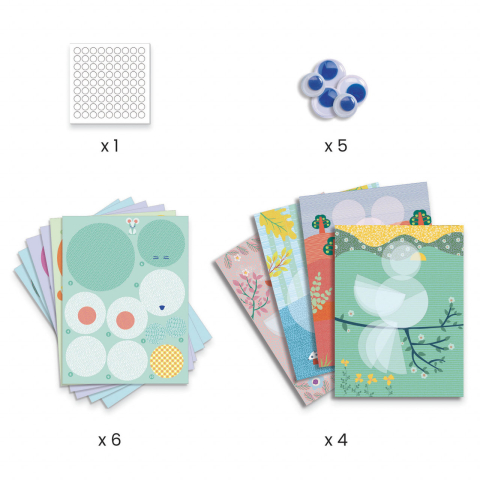 Cercuri si cerculete de lipit, atelier creativ Djeco, 2-3 ani + [2]