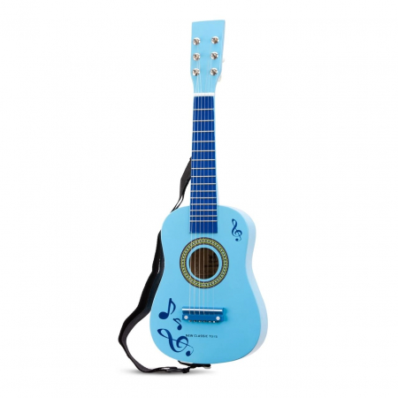 Chitara albastra din lemn, New Classic Toys, 2-3 ani + [1]