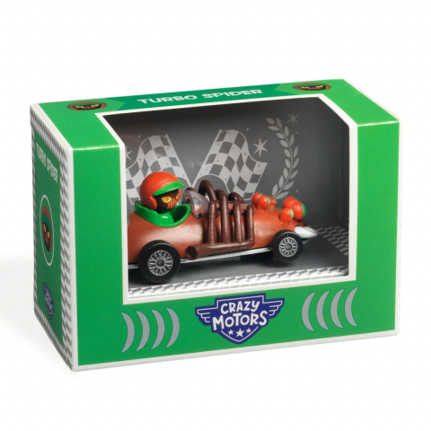 Masinute si trenulete - Colectia Crazy Motors Djeco, Masina de curse Turbo Spider, 3-9 ani